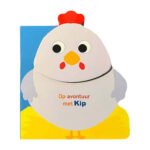 Voorkant van kartonboekje Op avontuur met Kip met kip-illustratie Kartonboek Op Avontuur met Kip