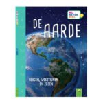 Voorkant van het educatieve kinderboek 'Wij Weten Veel - De Aarde' met afbeelding van de planeet aarde Wij weten veel - De Aarde