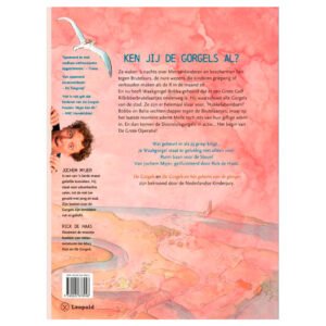 Achterkant van De Gorgels en de Grote Operatie met samenvatting en illustratie van landschap