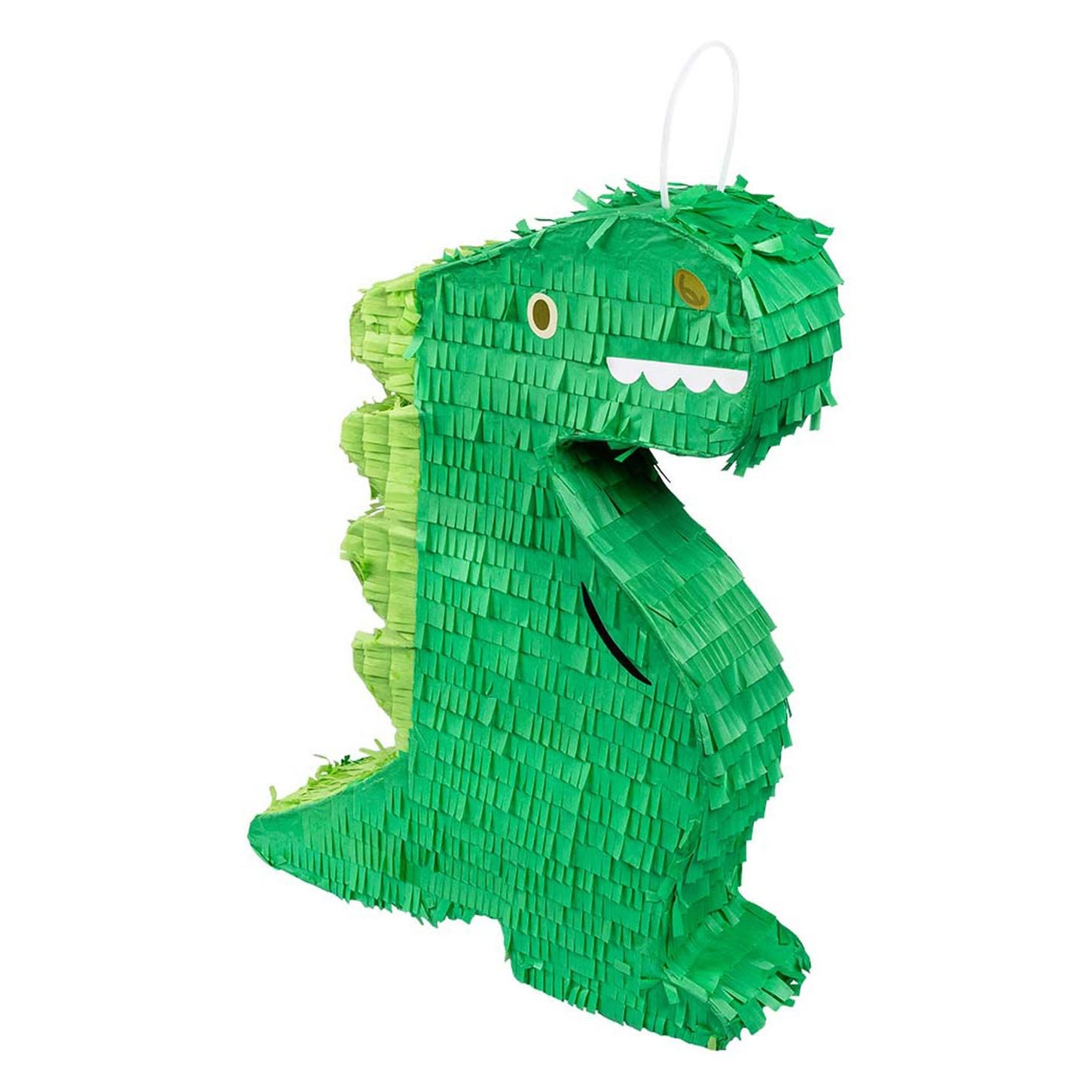 boland-dinosaurus-pinata-vooraanzicht-franjes groene dinosaurus pinata vooraanzicht met franjes Pinata Dinosaurus Groen