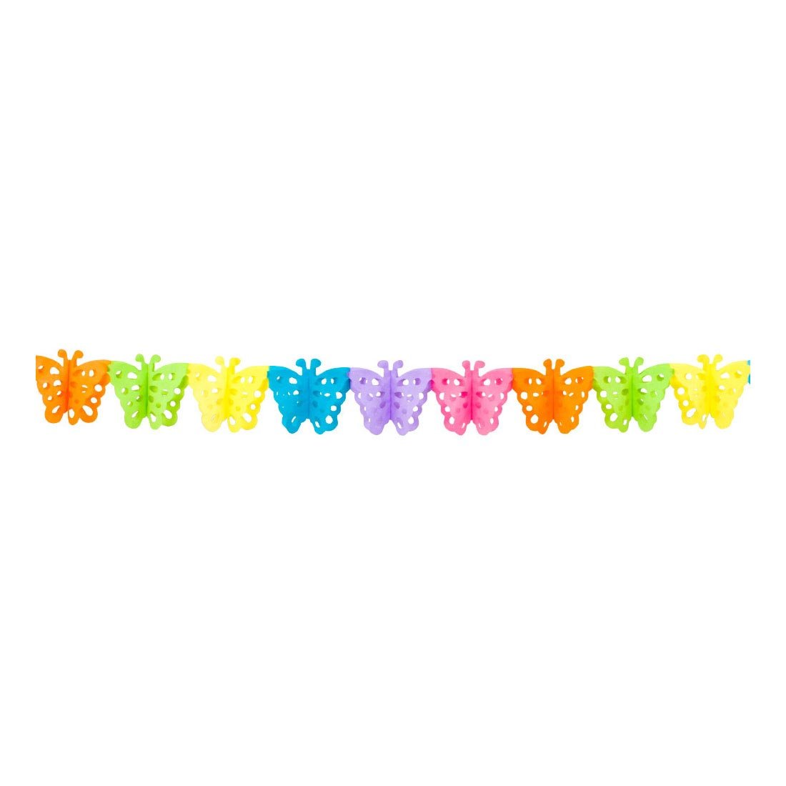 boland-kleurrijke-vlinder-slinger-feestversiering-pastel Kleurrijke vlinder slinger met meerdere pastel vlinders feestversiering Vlinder Guirlande