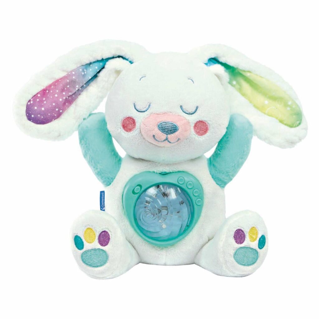 Clementoni Arctic Bunny Northern Lights projector knuffel konijn productfoto Baby Clementoni Noorderlicht Projector