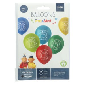 verpakking pat en mat verjaardag ballonnen 6 stuks gekleurd latex