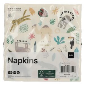 papieren servetten jungle dieren verpakking folat