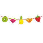 Kleurrijke Slinger Tropical Fruit van het merk Folat BV met een lengte van 6 meter