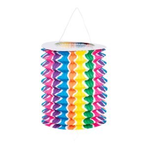 Verticale regenboog lampion harmonica vorm