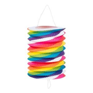 Ronde lampion multicolor spiraal design