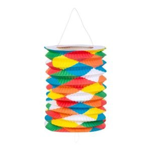 Gekleurde papieren lampion zigzag patroon