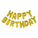 Gouden happy birthday folie letter ballonnen slinger feestdecoratie Folieballon Happy Birthday Goud