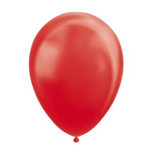 Enkele metallic rode ballon met glanzend oppervlak vrijstaand