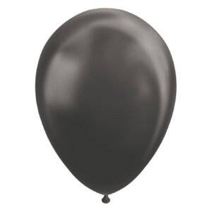 enkele metallic zwarte ballon close-up feestdecoratie