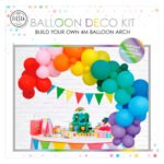 Verpakking ballon deco kit met voorbeeld regenboog ballonnenboog voor feest Ballonnenboog Set Regenboog