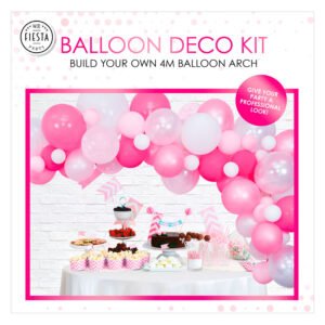 Verpakking balloon deco kit met voorbeeld roze ballonnenboog decoratie Ballonnenboog Set Roze