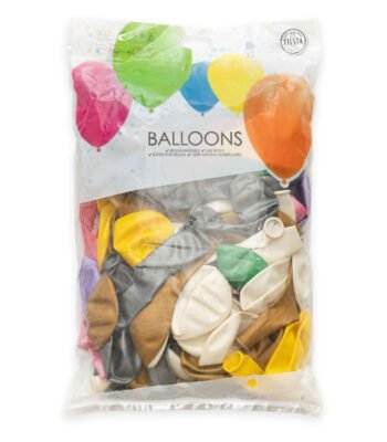 Verpakking met gemixte latex feestballonnen in verschillende kleuren Ballonnen Metallic Pearl Mix Kleuren 30cm