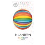 verpakking regenboog lampion 25 cm feestdecoratie kleurrijk Papieren Lantaarn Rond Regenboog