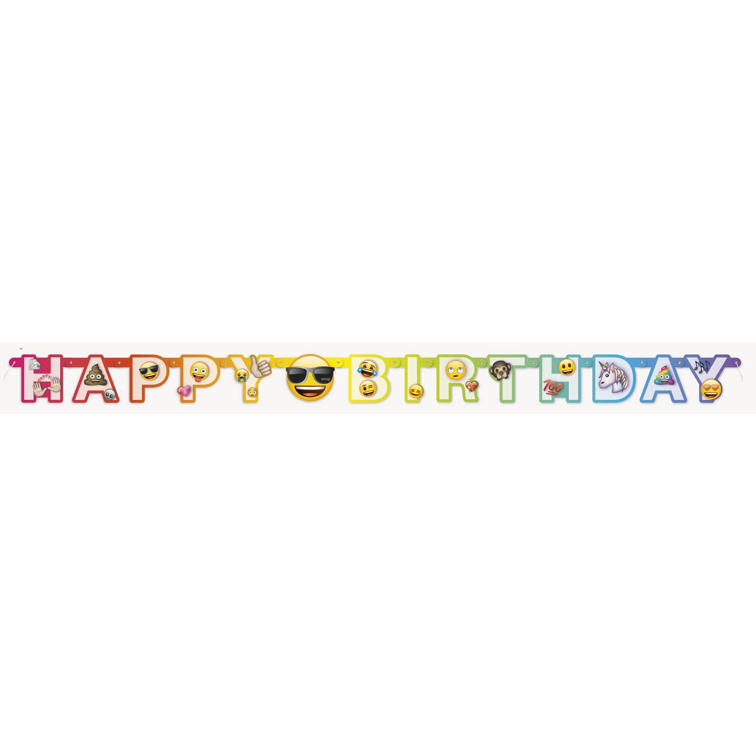 haza-witbaard-happy-birthday-slinger-emoji-kleurrijk kleurrijke happy birthday slinger met emoji letters op witte achtergrond Letterslinger Emoji