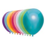 Set kleurrijke latex ballonnen in verschillende pastel en felle kleuren op witte achtergrond Ballonnen 10 Neonkleuren