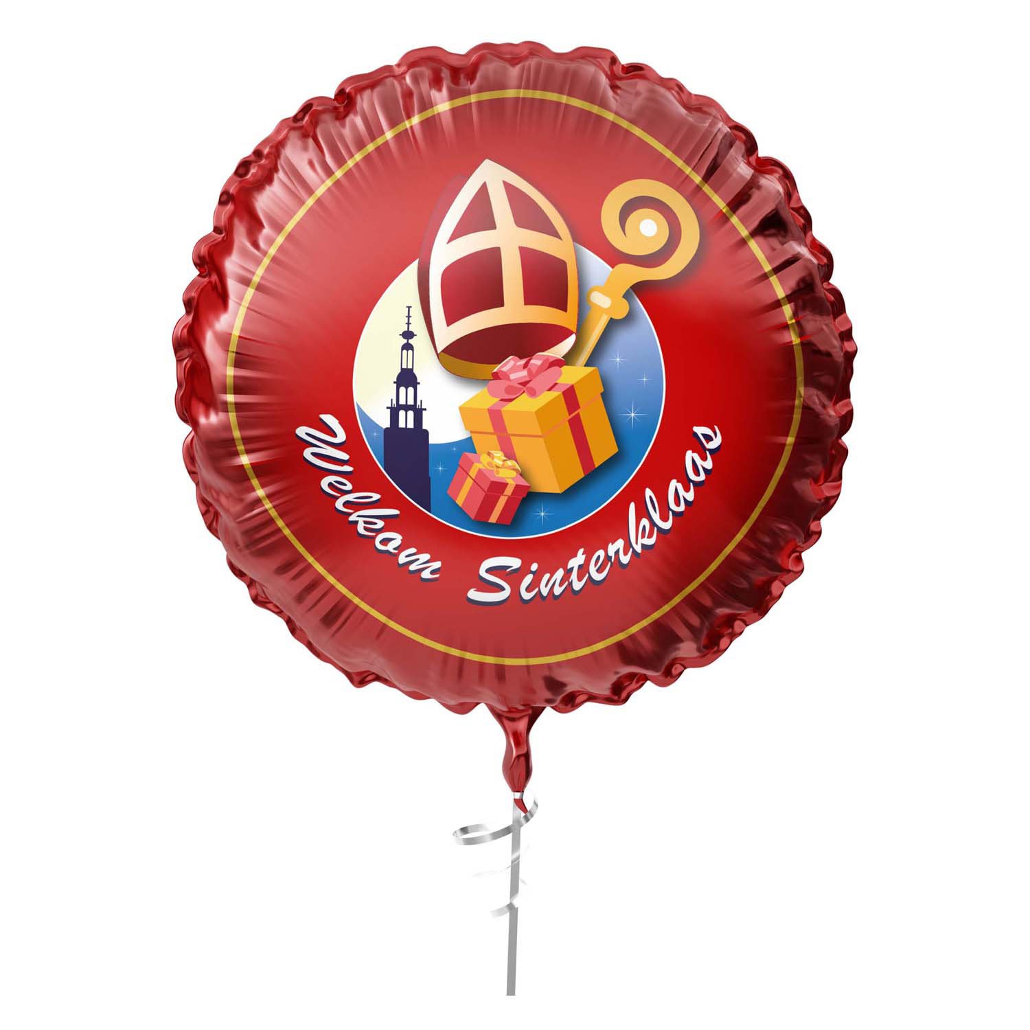 haza-witbaard-rode-ronde-sinterklaas-folieballon-welkom-sinterklaas-cadeautjes-staf Rode ronde Sinterklaas folieballon met cadeautjes en staf en tekst Welkom Sinterklaas Folieballon Welkom Sinterklaas