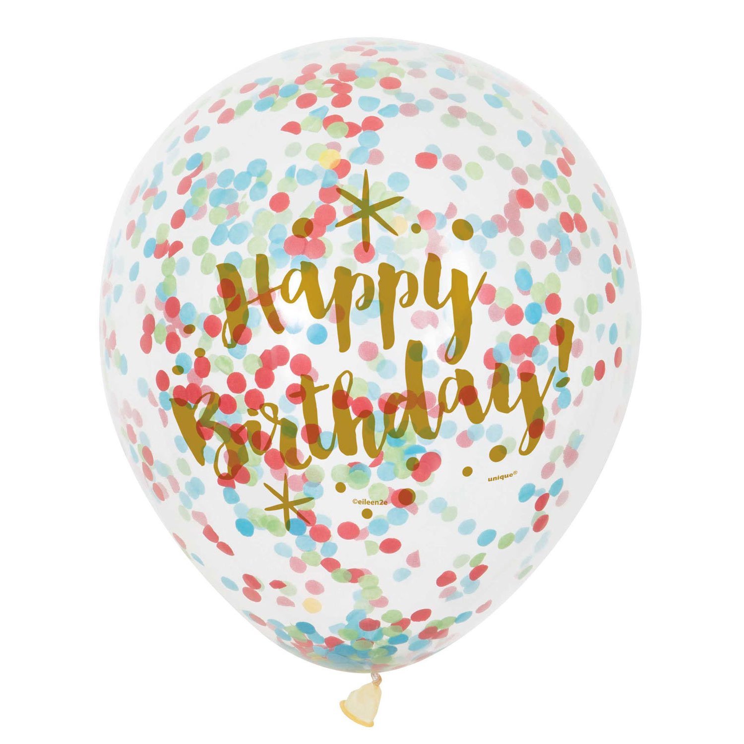 haza-witbaard-transparante-confetti-ballon-happy-birthday-goud Transparante confetti ballon met gouden Happy Birthday tekst Confettiballonnen Happy Birthday