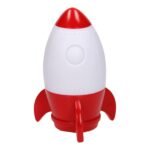 Speelse rood-witte raket nachtlamp voor kinderkamer nachtlamp raket