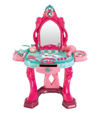 roze speelgoed kaptafel met spiegel en accessoires voor kinderen Kaptafel met Licht