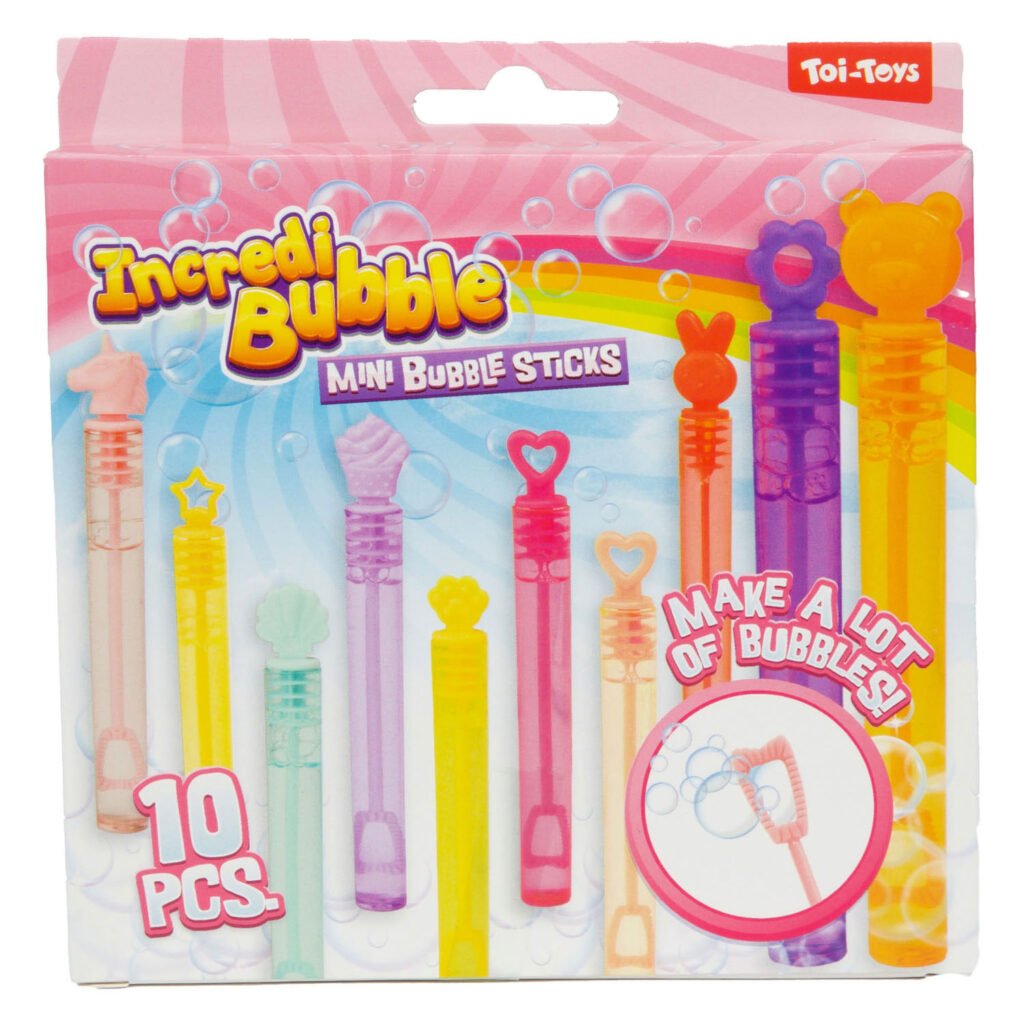 Verpakking Incredibubble Mini bellenblaasjes set met 10 stuks