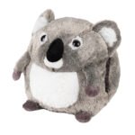 Grijze pluche koala knuffel met witte buik op witte achtergrond Noxxiez Handwarmer Knuffelkussen Koala