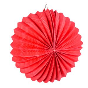 Rode ronde papieren lantaarn waaier decoratie hangend