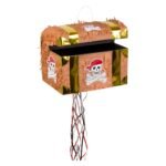 Geopende Trekpiñata Piraten Schatkist met skull decoratie