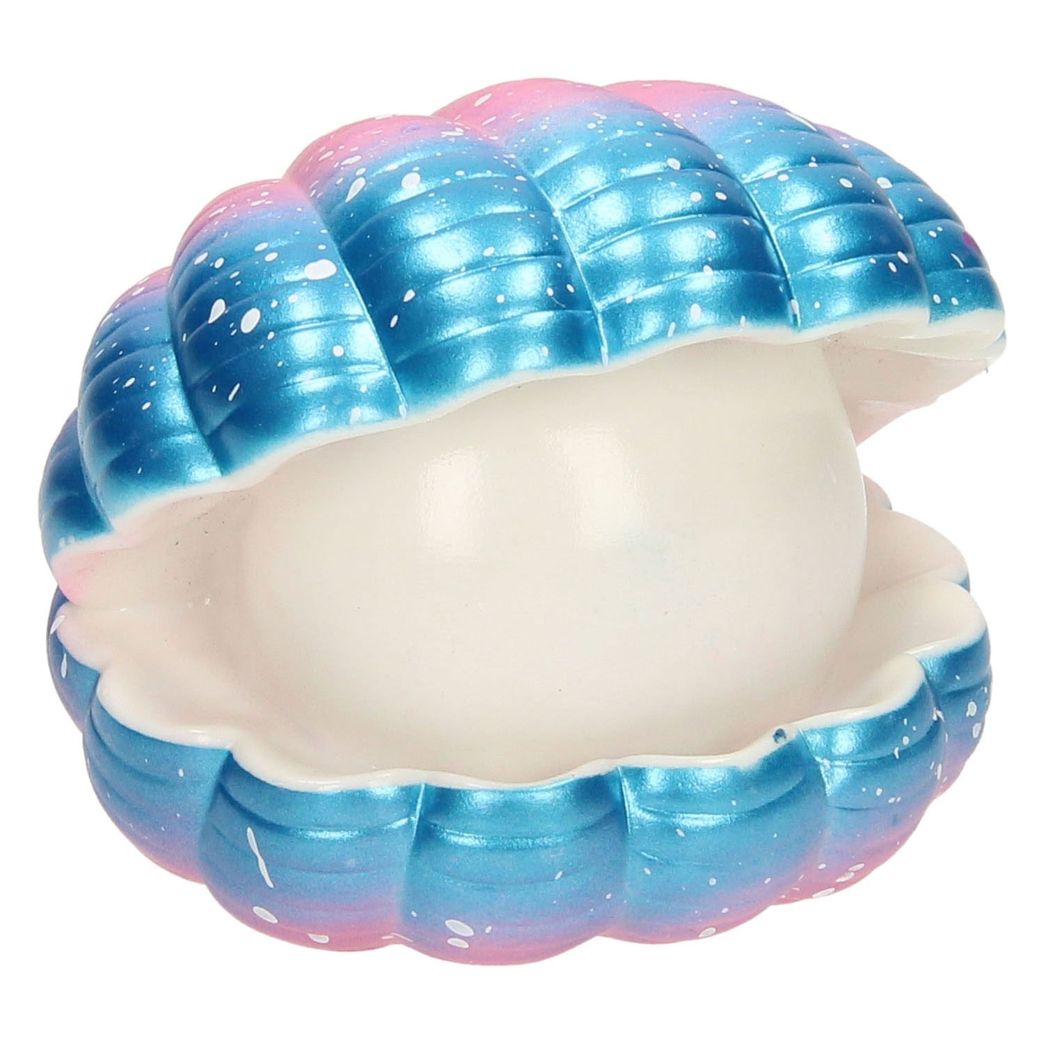 schelp-nachtlampje-blauw-roze-glans-led-nightlight kleurrijke schelp nachtlampje met blauw roze glans en sterretjes Nachtlamp Schelp Multicolor
