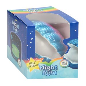 verpakking schelp nachtlampje multi color led night light in doos