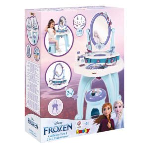 Smoby Disney Frozen 2-in-1 kaptafel speelgoedset met spiegel en accessoires verpakking