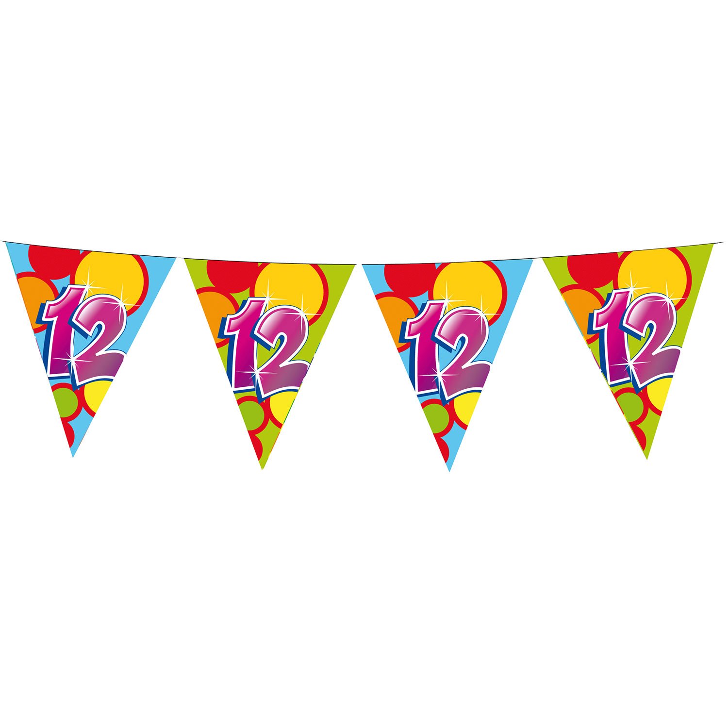 vlaggenlijn-12-jaar-10-meter-kleurrijke-feestslinger Kleurrijke Vlaggenlijn 12 Jaar van 10 meter lang voor feestdecoratie van Haza Witbaard