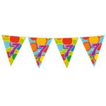 Vlaggenlijn 7 Jaar 10m feestdecoratie voor verjaardagen van Haza Witbaard