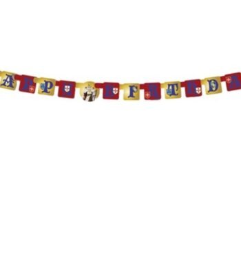 Letterslinger Happy Birthday Ridder 2 meter feestdecoratie van Haza Witbaard