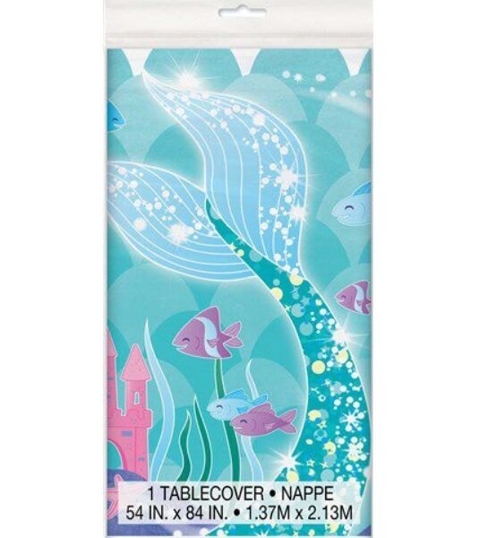 Tafelkleed Mermaid 137x213cm feestdecoratie van Unique Party