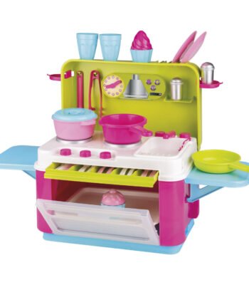 kleurrijke speelgoed keuken met pannetjes en accessoires voor kinderen Speelkeukentje met Servies