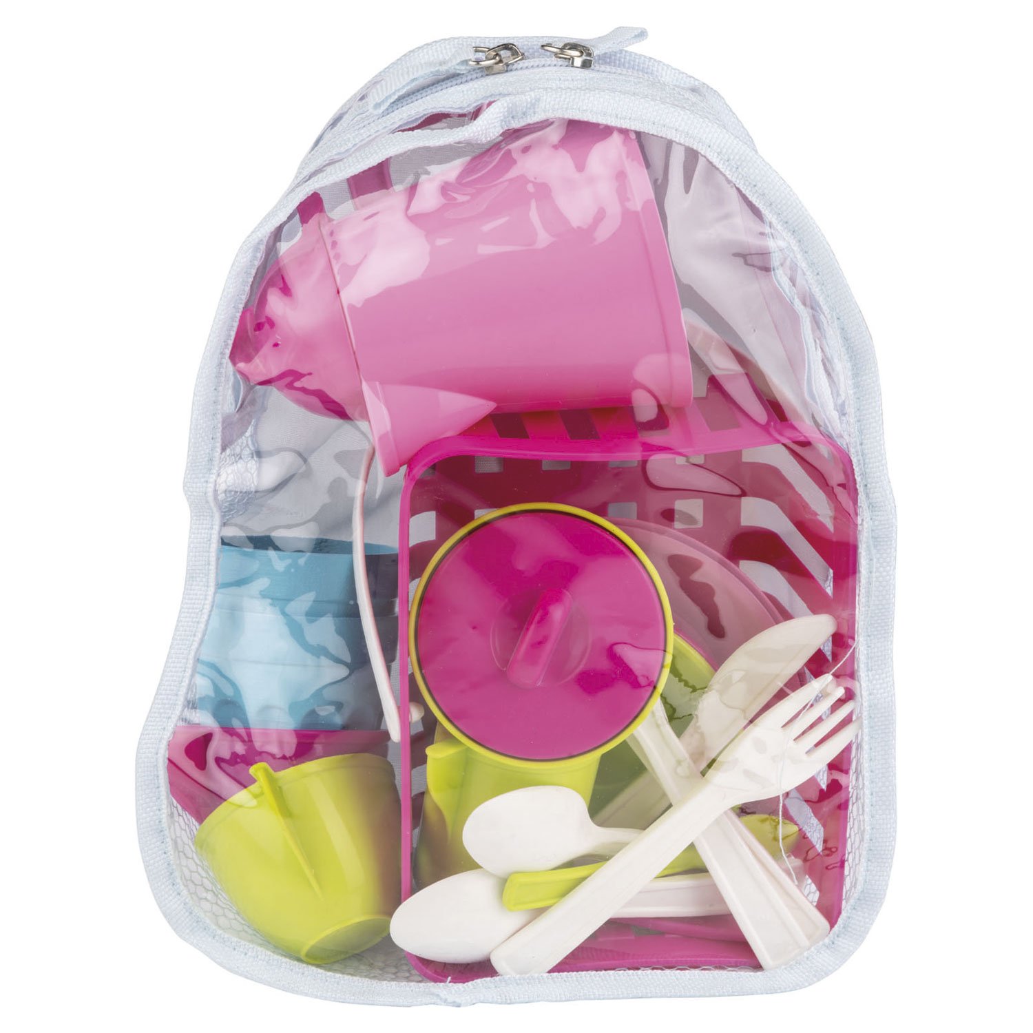 androni-transparante-rugzak-kinderservies-speelgoedset.jpg Transparante rugzak met kleurrijk kinderservies en speelgoedset Servies in Tas
