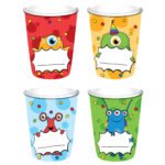 Vier Bekers Monster Party in diverse kleuren van Haza Witbaard
