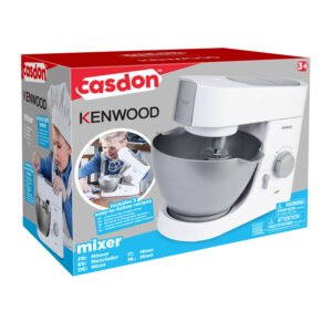Casdon Kenwood speelgoed mixer verpakking met witte keukenmachine