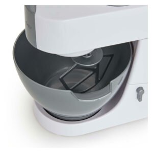 Close-up mengkom en menghaak Casdon Kenwood speelgoed mixer