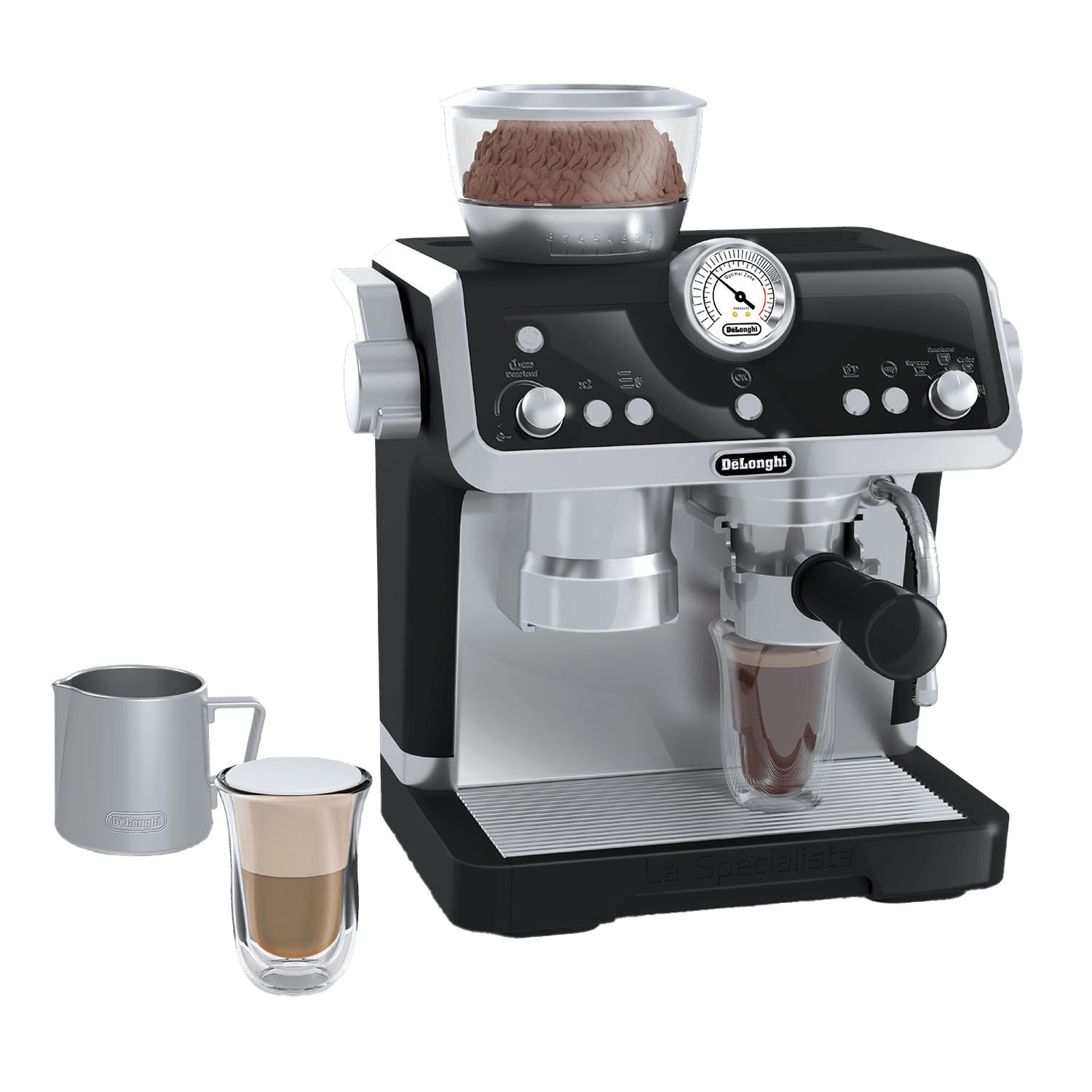 casdon-speelgoed-espressomachine-set-melkkan-koffiekopje Speelgoed espressomachine set met melkkan en koffiekopje Casdon DeLonghi Barista Speelgoed Koffiemachine