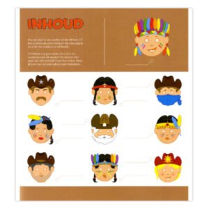 overzicht maskers cowboys en indianen kinderknutsel boek inhoud
