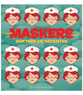 voorkant boek maskers dokters en patiënten met zuster maskers Maskers Dokters