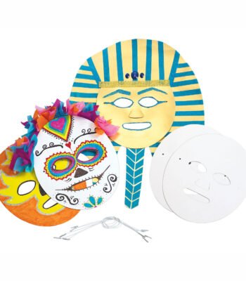 creatieve knutselmaskers set farao en dia de los muertos gezichtsmaskers Maak en Versier je eigen Kartonnen Maskers