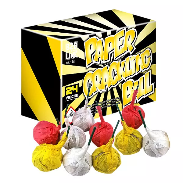 Crackling Ball in Doosje 24 stuks knetterballen kindervuurwerk
