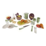 duurzaam speelgoed keukenset met borden bestek en eten accessoires Dantoy Keukenset