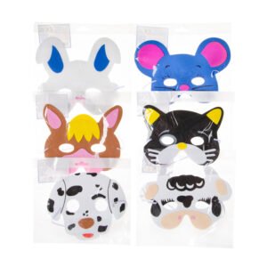 dieren maskers verpakt set kinderfeestje foam maskers assortiment