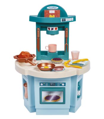 blauwe speelkeuken met accessoires voor kinderen Ecoiffier Vert Azur Mijn Eerste Keuken