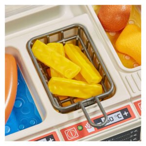 speelgoed bbq frietjes in mandje detail